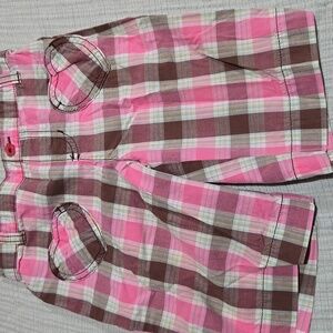 Jumping Beans Pink Checkered Short 100% Cotton